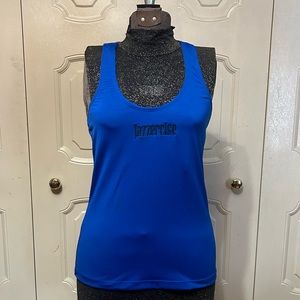 Jazzercise Athletic top, Blue, Size M.